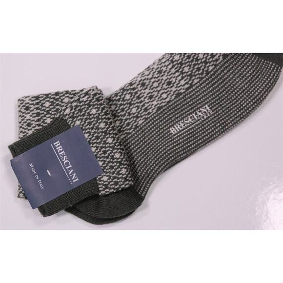 Bresciani Gray Knit Wool Fall/Winter Dress Socks Men's New! - Picture 2 of 3